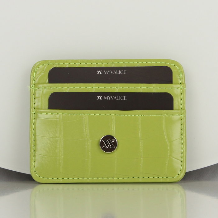 Zoozie Bags Cartera y Tarjetero de Piel Pistacho y Verde